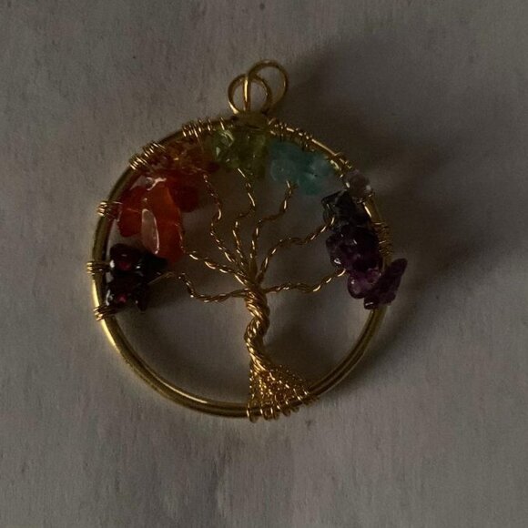 Chakra Tree Of Life Pendant - Picture 1 of 3